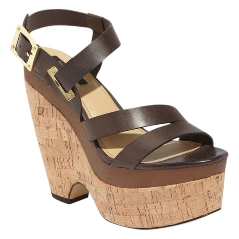 NEW Rachel Zoe Wedge Platform Leather Sandals